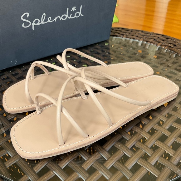 Splendid Frankie Womens Sandals Size 7 Light Almond - Picture 2 of 7
